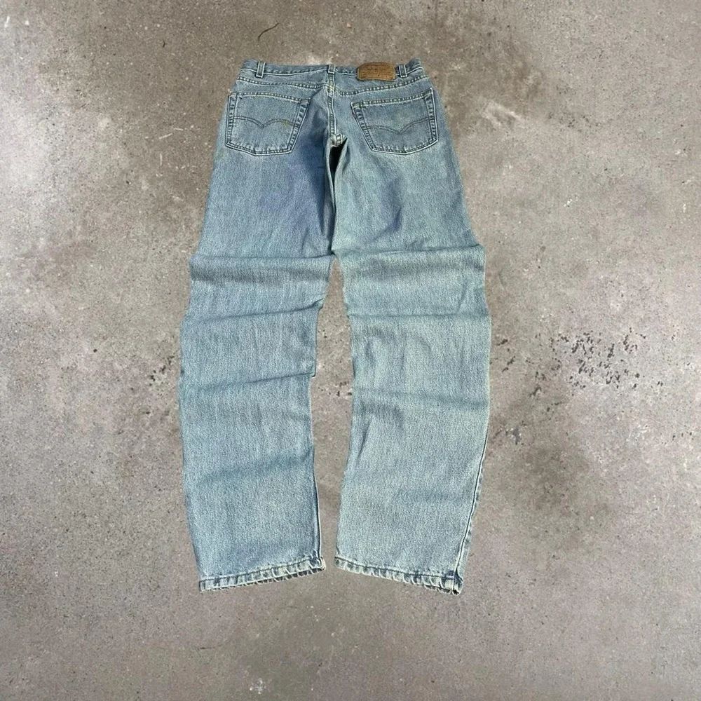Levi's 550 Y2K 2000s Heavyweight Relaxed Fit Light Wash Blue Denim Jeans